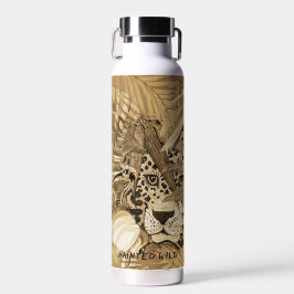 Wilde Sepia-Leopard-Wasserflasche Trinkflasche