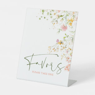 Wilde Sommerwiesen-Blumen Geschenk Schild