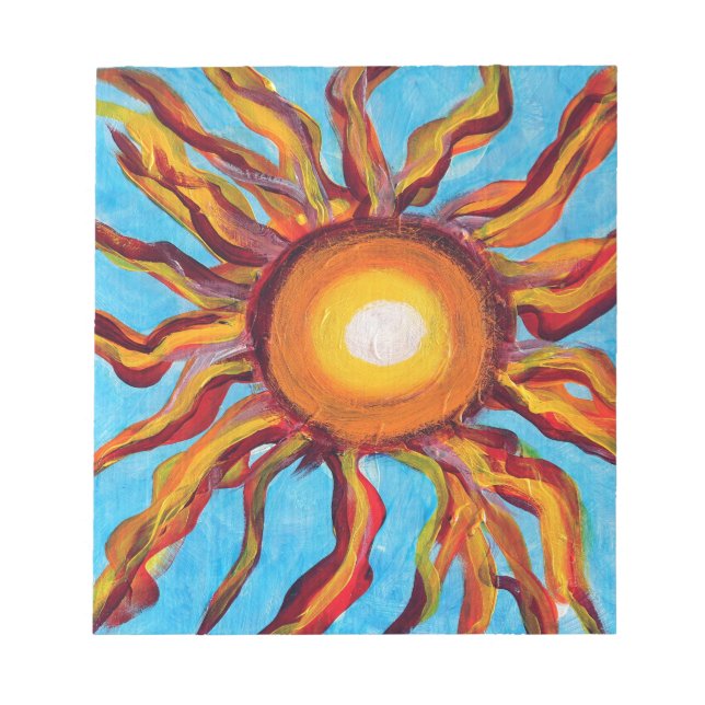 Wilde Sonne Notizblock (Vorderseite)