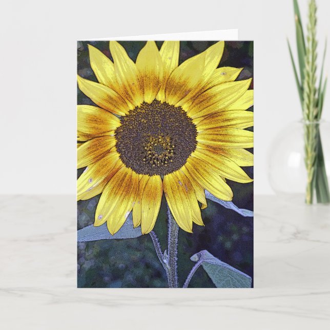 Wilde Sonnenblume Karte (Vorderseite)
