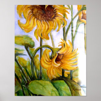 Wilde Sonnenblumen Poster