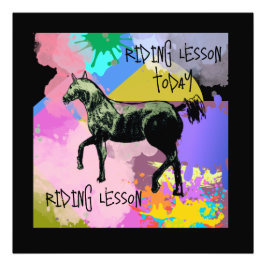 wilde Stute im Comic-Stil Fotodruck