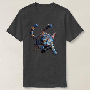 Wilde Tabby-Katze Gaming-Controller Biss - Lustige T-Shirt