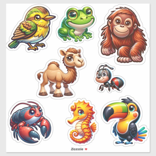 Wilde Tales - 3D Animal Adventure Stickers Set Aufkleber (Blatt)