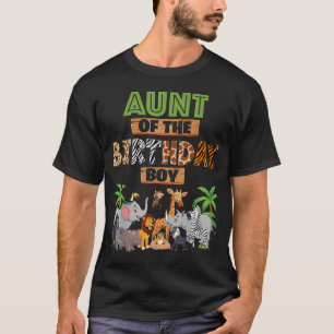 Wilde Tante des Geburtstagsjungen Zoo Safari Dschu T-Shirt