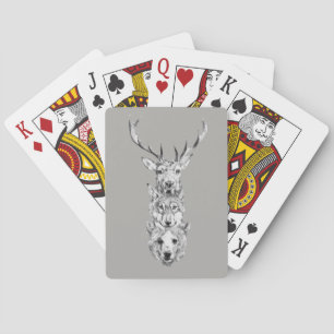 Wilde Tier-Trio Spielkarten