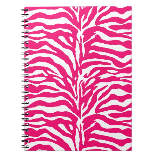 Wilde Tierdrucke, Zebra in Fuchsia, Rosa und Weiß Notizblock (Vorderseite)