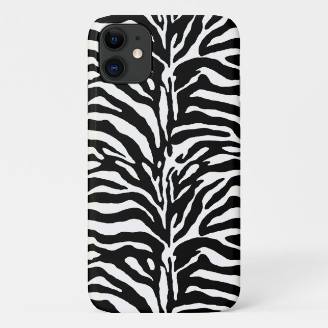 Wilde Tierdrucke, Zebra in Schwarz und Weiß Case-Mate iPhone Hülle (Rückseite)