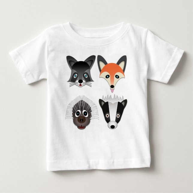 Wilde Tiere - Baby Fine Jersey T - Shirt (Vorderseite)