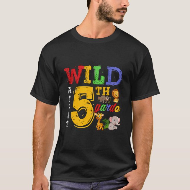 Wilde Tiere der 5. Klasse von Safari-Shirts T-Shirt (Vorderseite)