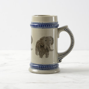 Wilde Tiere Elefantenkunst Bierglas