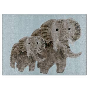 Wilde Tiere Elefantenkunst Schneidebrett