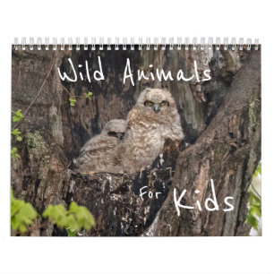 Wilde Tiere für Kinder Kalender