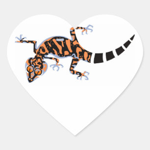 Wilde Tiere - I Liebe GECKOS - Lizard - Natur - Herz-Aufkleber