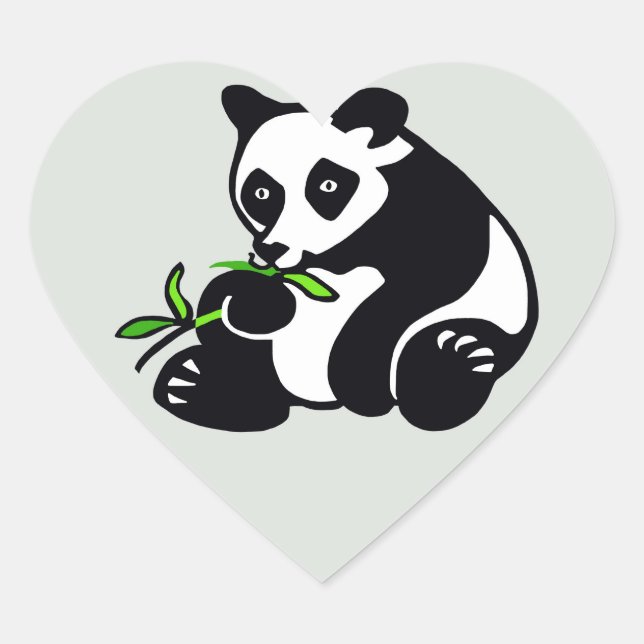 Wilde Tiere I Liebe Panda BEARS - Wildtiere - Chin Herz-Aufkleber (Vorderseite)