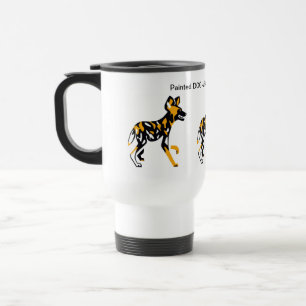 Wilde Tiere - Jagdhund Kap - Gemalter Hund - Reisebecher