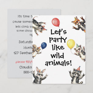 Wilde-Tiere-Kinderparty-Digital-Download Einladung