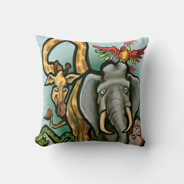 Wilde Tiere Kissen (Vorderseite)