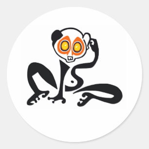 Wilde Tiere - Niedlich langsame LORIS - Aufkleber