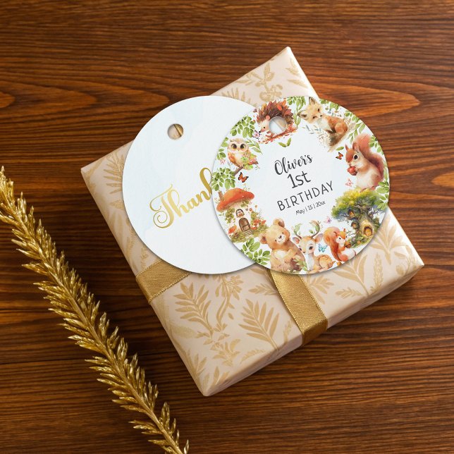 Wilde Tiere Niedlicher magischer Wald Geschenkanhänger (Von Creator hochgeladen)