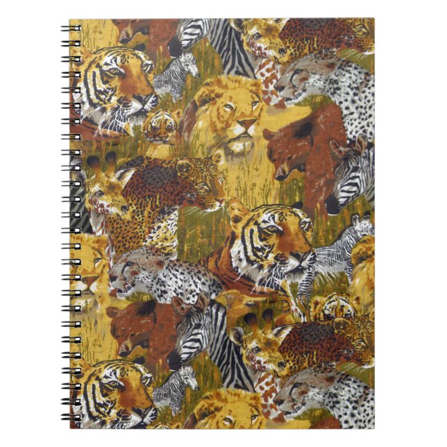 Wilde Tiere 🦁 🐯 🐻 🦒 Notizblock (Vorderseite)