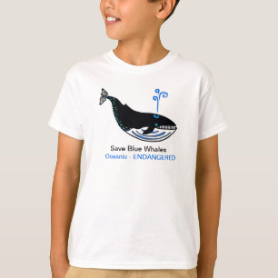 Wilde Tiere - Rettend Blaues Weiß - Marine- T-Shirt