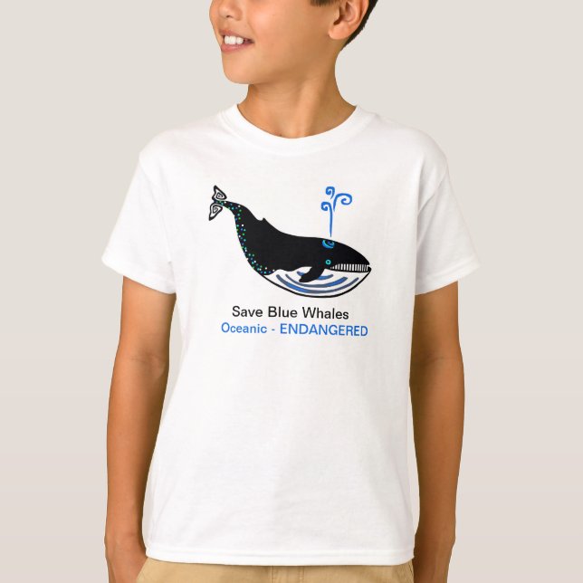 Wilde Tiere - Rettend Blaues Weiß - Marine- T-Shirt (Vorderseite)