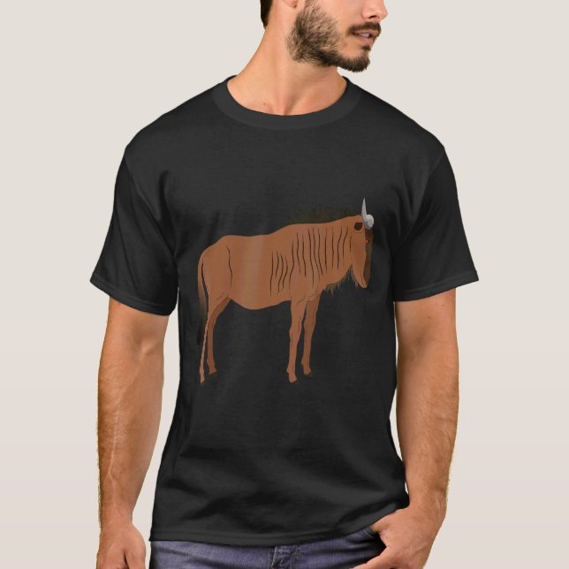 Wilde Tiere sind mein Geist Tierfreund Wildebeest  T-Shirt (Vorderseite)