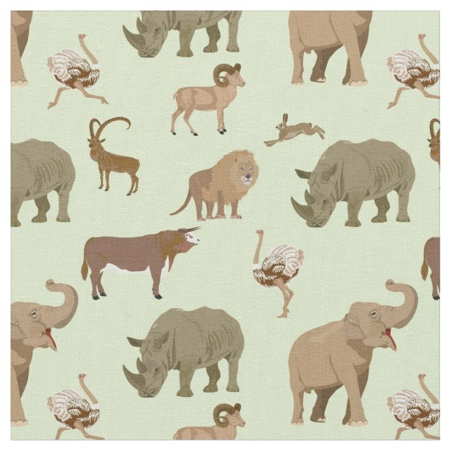 Wilde Tiere Stoff (Nahaufnahme)