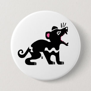 Wilde Tiere - TASMANIAN DEVIL- Marsupial Button