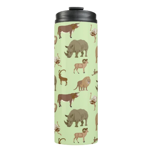Wilde Tiere Thermosbecher (Vorderseite)