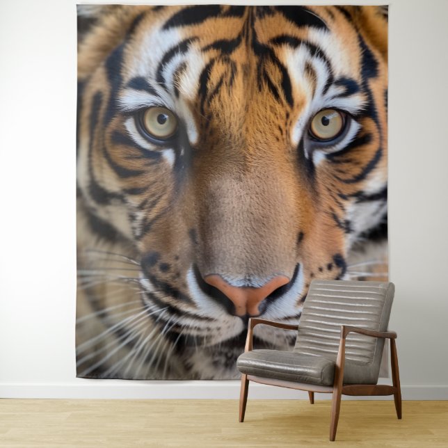 Wilde Tiere - Tiger Hintergrund Wandkunst Wandteppich (Beispiel)