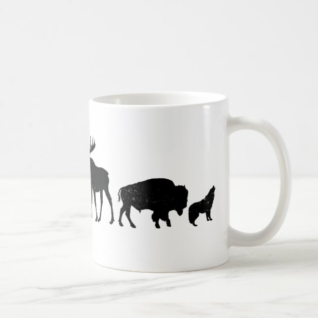 Wilde Tiere von Yellowstone Tasse (Rechts)
