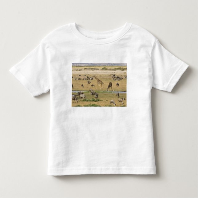 Wilde Tiere, Zebras und Giraffen Kleinkind T-shirt (Vorderseite)