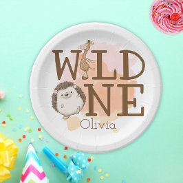 Wilde Tiere zum ersten Geburtstag Pappteller
