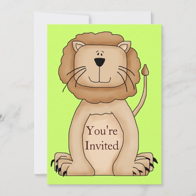 Wilde Tierzoo Geburtstagsparty Einladung (Vorderseite)