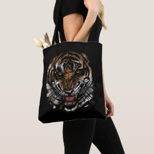 Wilde Tiger-Gesichtskunst Fetter Dschungel-Räuber