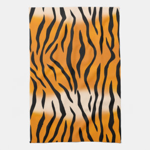 Wilde Tiger-Streifen-Muster Geschirrtuch