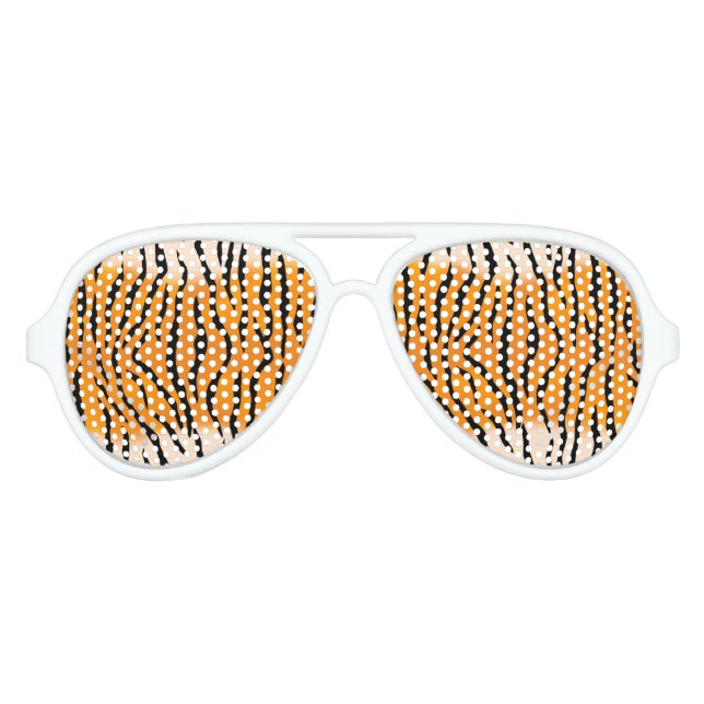 Wilde Tiger Streifen Sonnenbrille (Vorderseite)