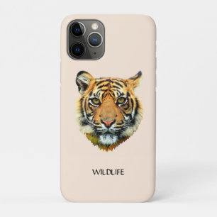 Wilde Tigerfront auf heller Seite Case-Mate iPhone Hülle