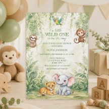 Wilde Tropenjunge Babyparty-Einladung