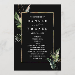 Wilde tropische Foliage-Hochzeit Programm