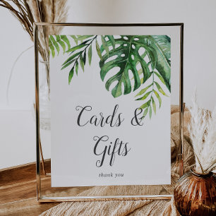 Wilde Tropische Palm Karten und Geschenke Schild