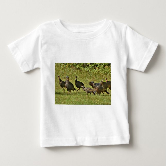 Wilde Türkei, Camouflage Farben Baby T-shirt (Vorderseite)