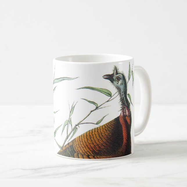 Wilde Türkei von Audubon Kaffeetasse (VorderseiteRechts)