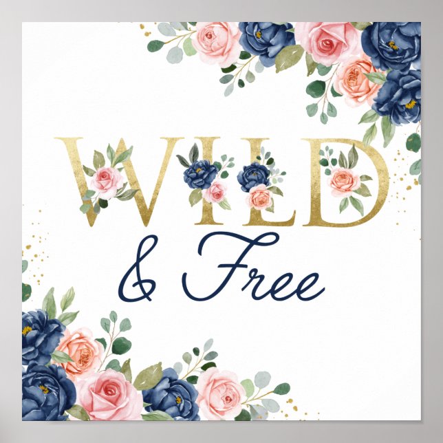 Wilde und freie Blumen Poster (Vorne)