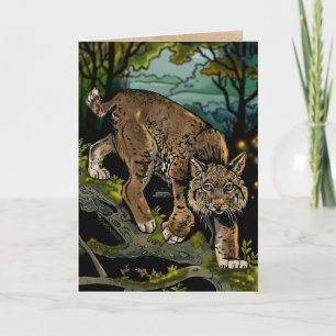 Wilde und freie Bobcat-Karte Karte