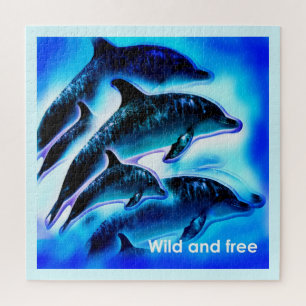 Wilde und freie Delphine Puzzle