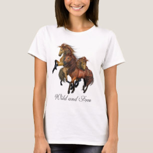 Wilde und freie Pferde T-Shirt