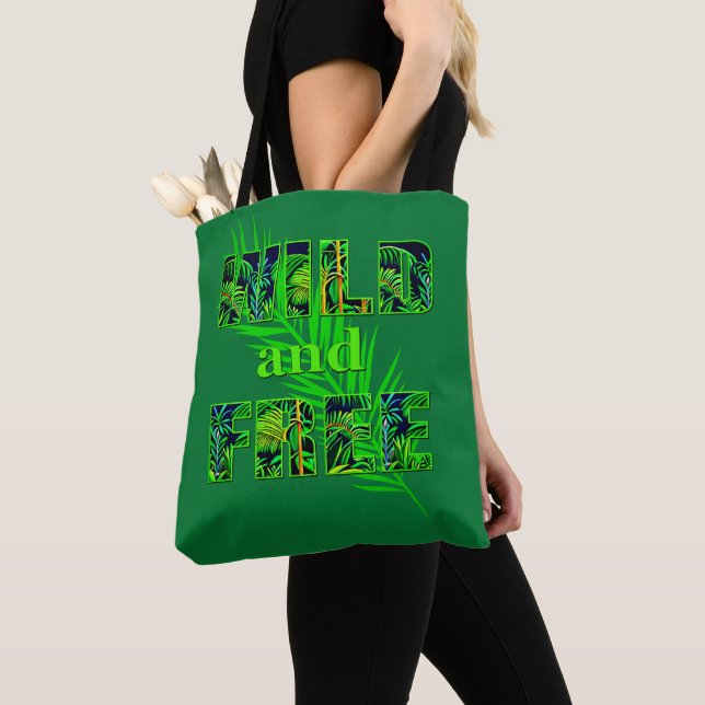 Wilde und freie Word Kunst mit Dschungel-Pflanze (Von Nahem)